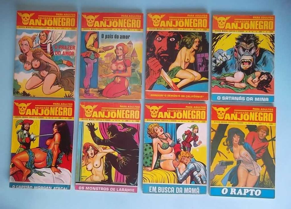 BD ERÓTICA antiga Anjo Negro, Esqueleto, Diabólico , Pompeia etc.