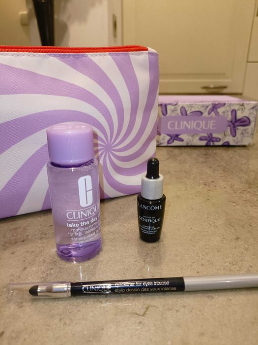Clinique + Lancome - zestaw 3 kosmetyków + kosmetyczka * NOWE *
