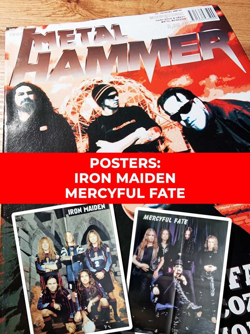 Metal Hammer 7/1998 Fear Factory, Plakaty: Iron Maiden i Mercyful Fate