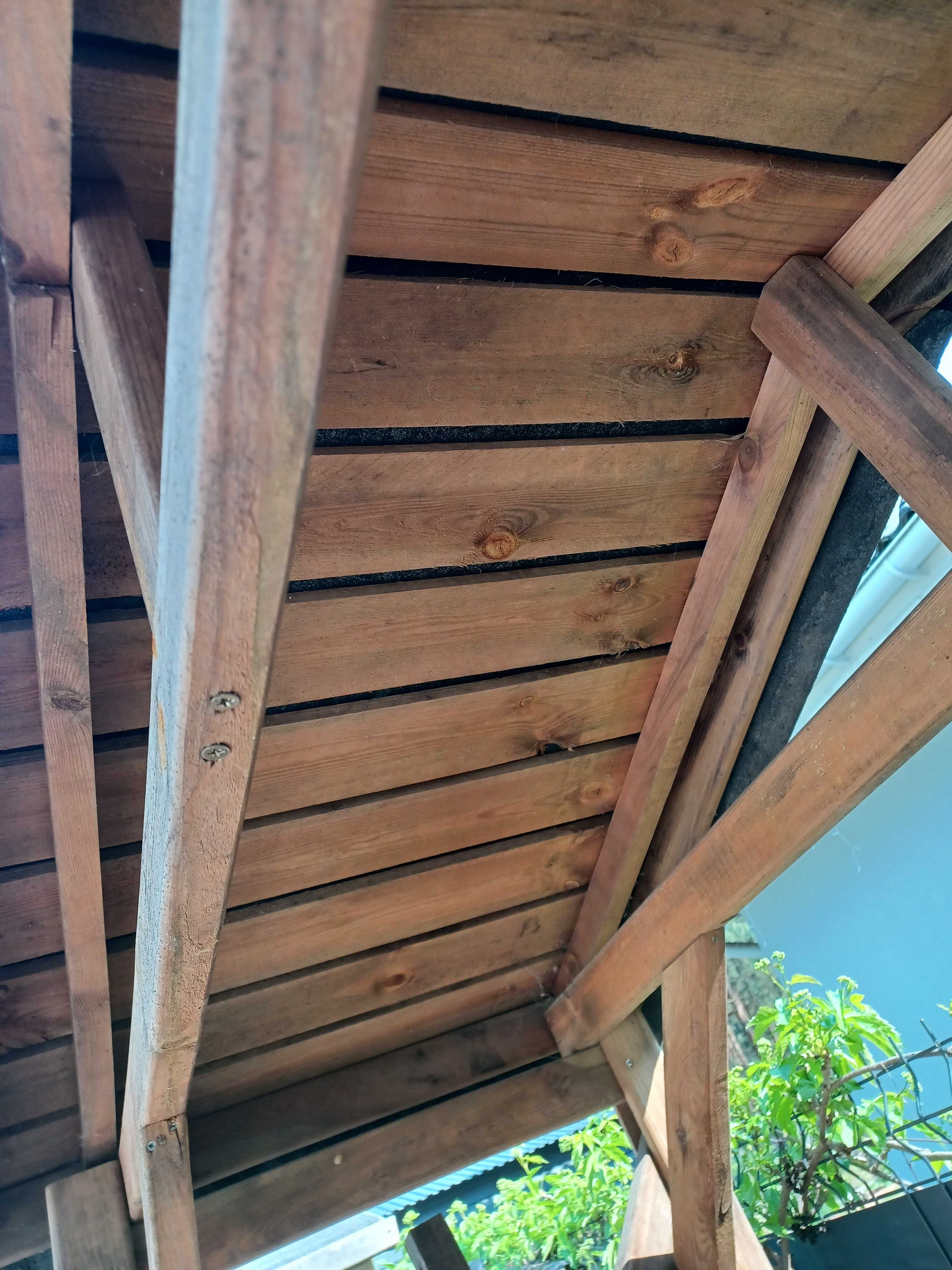 Drewutnia drewniana 180x80x212 cm brązowa Werth-Holz
