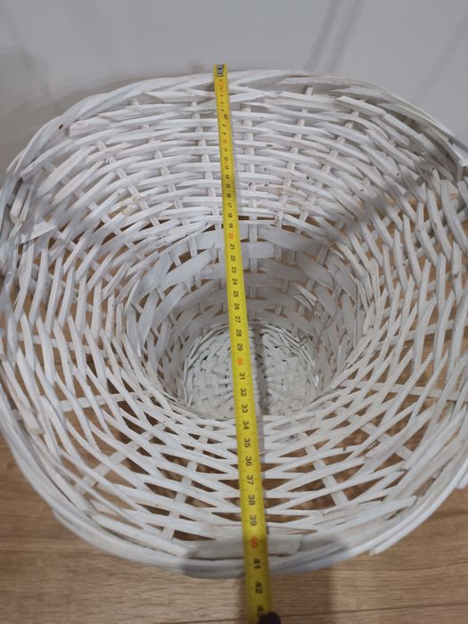 Kosze wiklinowe białe duże