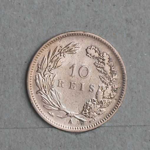 Portugal 10 reis 1891 A - olx X10748
