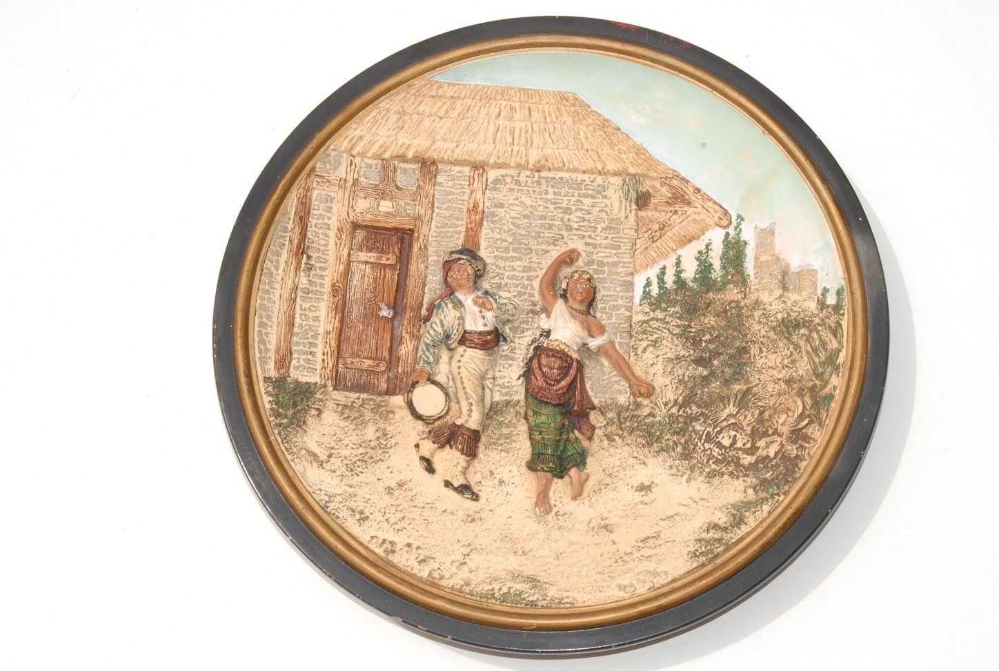 Stara patera talerz ceramika 19 wiek antyk sygnowana