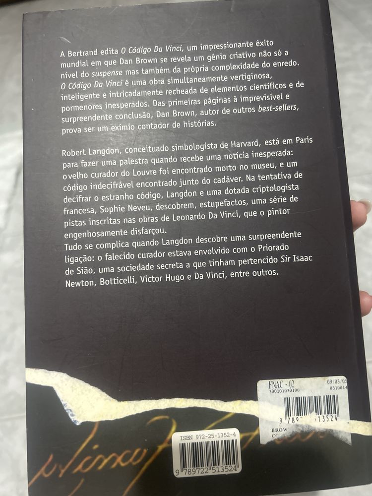 Livro O codigo Da Vinci