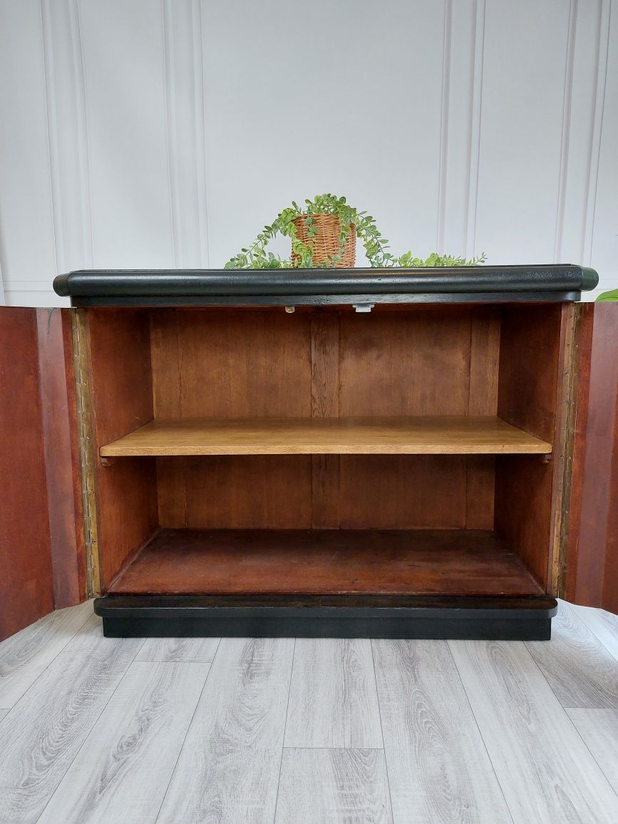 Duża drewniana komoda Art Deco vintage