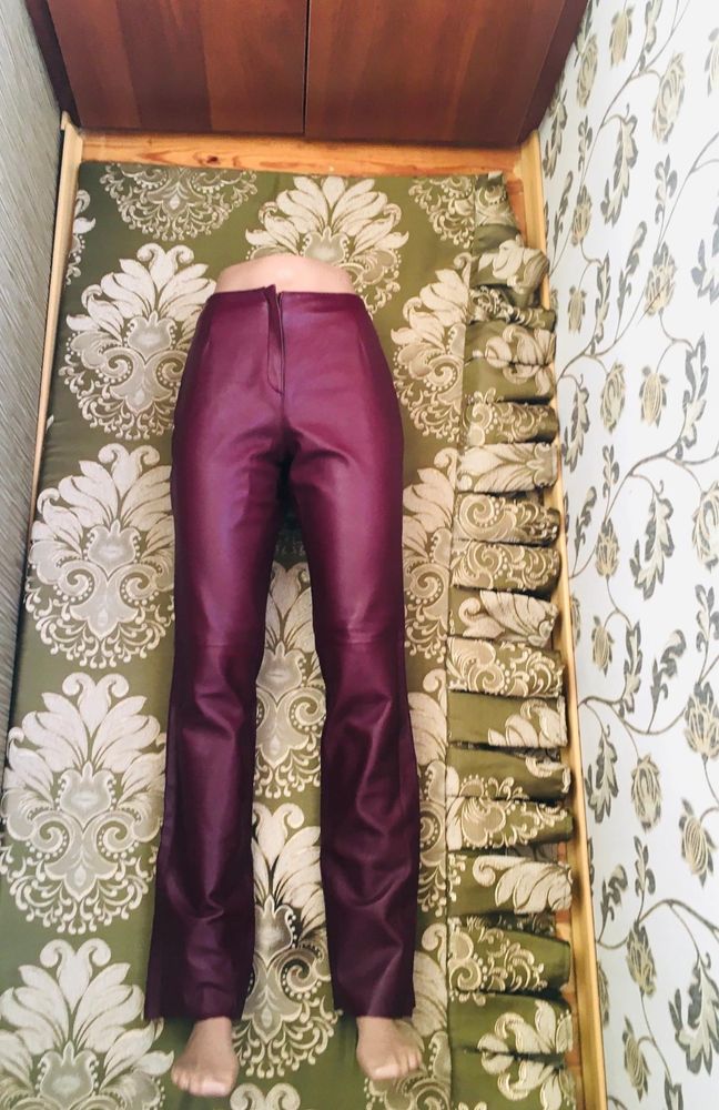 італійські шкіряні брюки штани із н шкіри кожа, розмір 42 іт/38 евро
