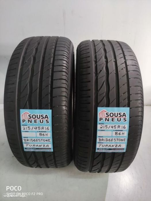 2 PNEUS SEMI NOVOS  215/45r16 bridgestone - oferta dos portes 80 EUROS