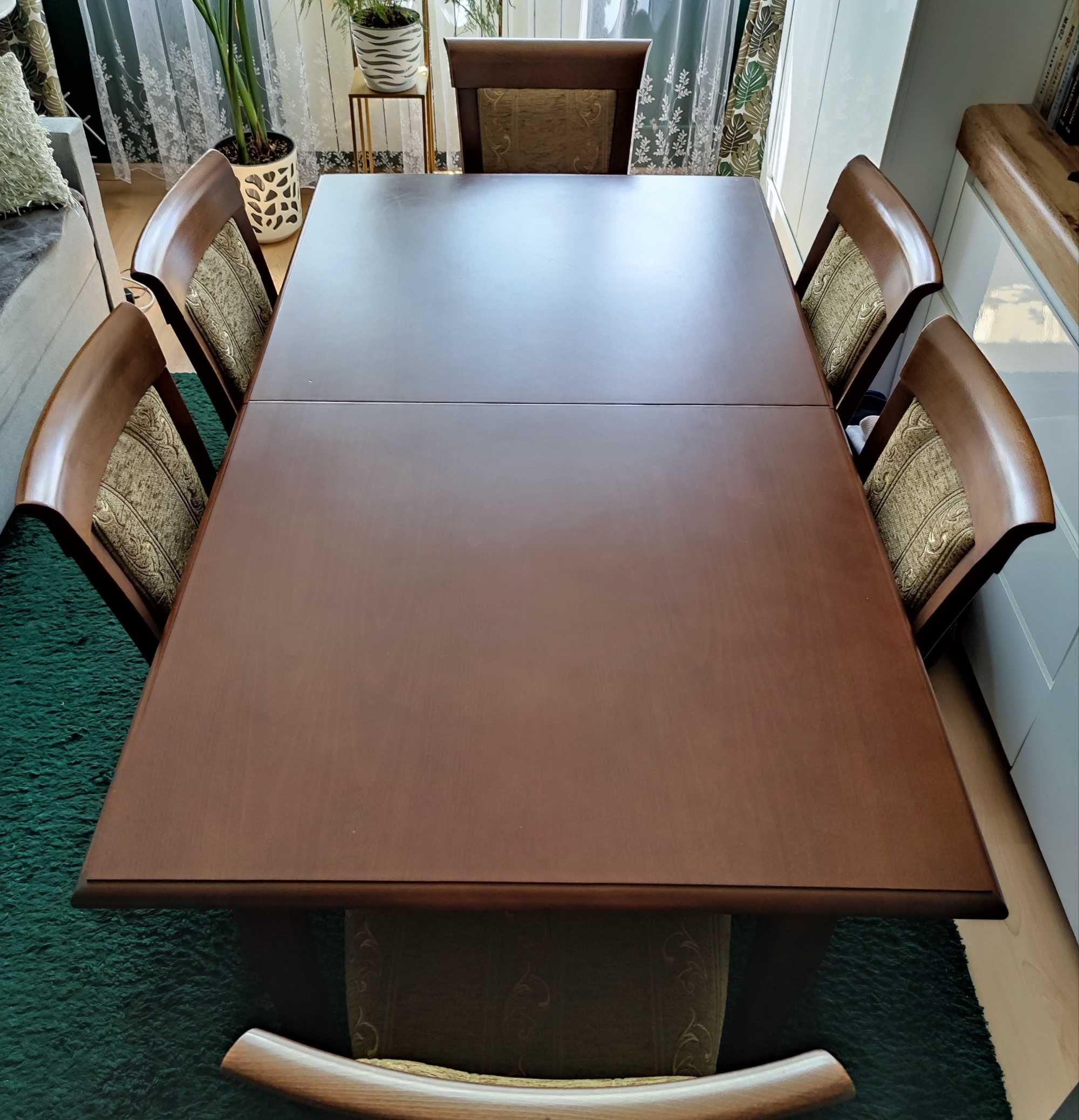 Stół 80x150cm rozkładany plus 6 krzeseł