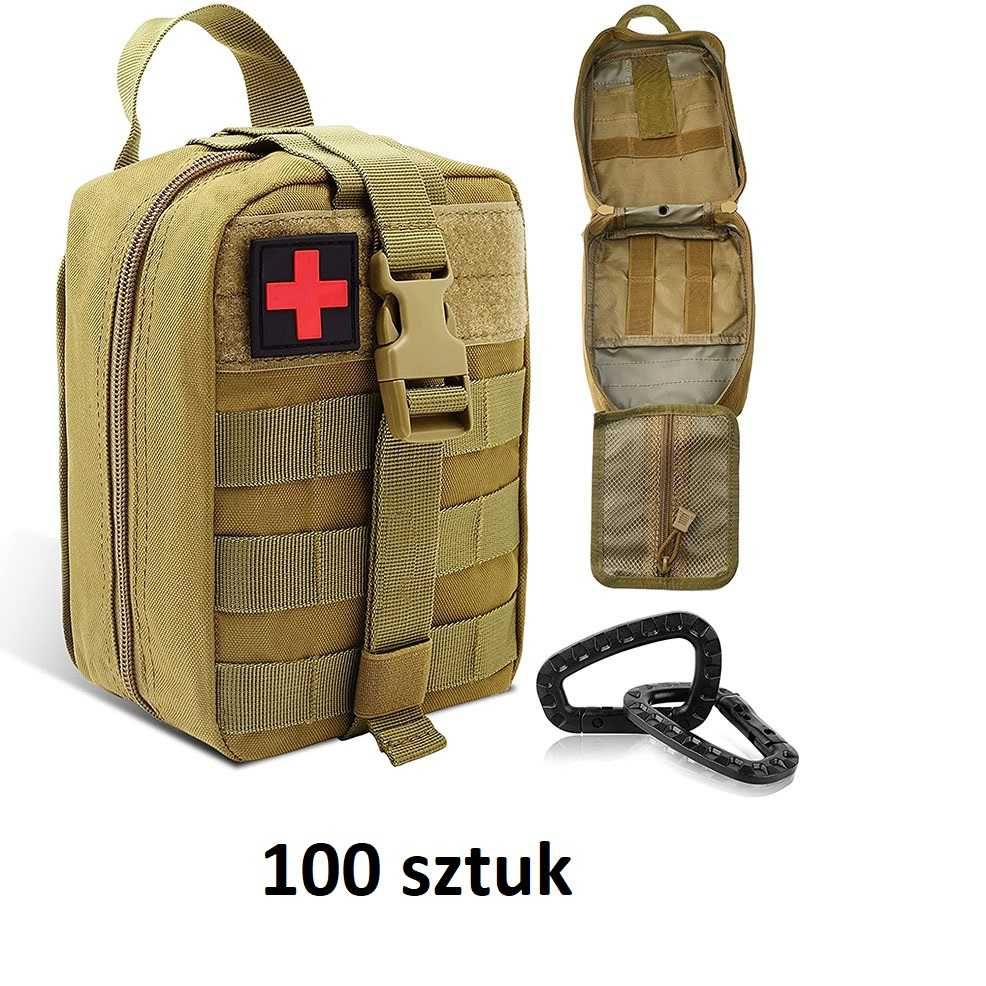 100 x Apteczka wojskowa torba taktyczna plecak IFAK MOLLE pasa Brąz