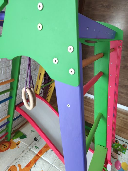 Дитячий комплекс  акварелька plus7 шведська стінка