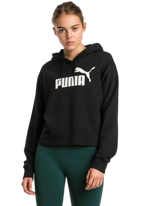 PUMA Skrócona Damska Nowa Bluza Essentials Logo z kapturem XL Oryginał