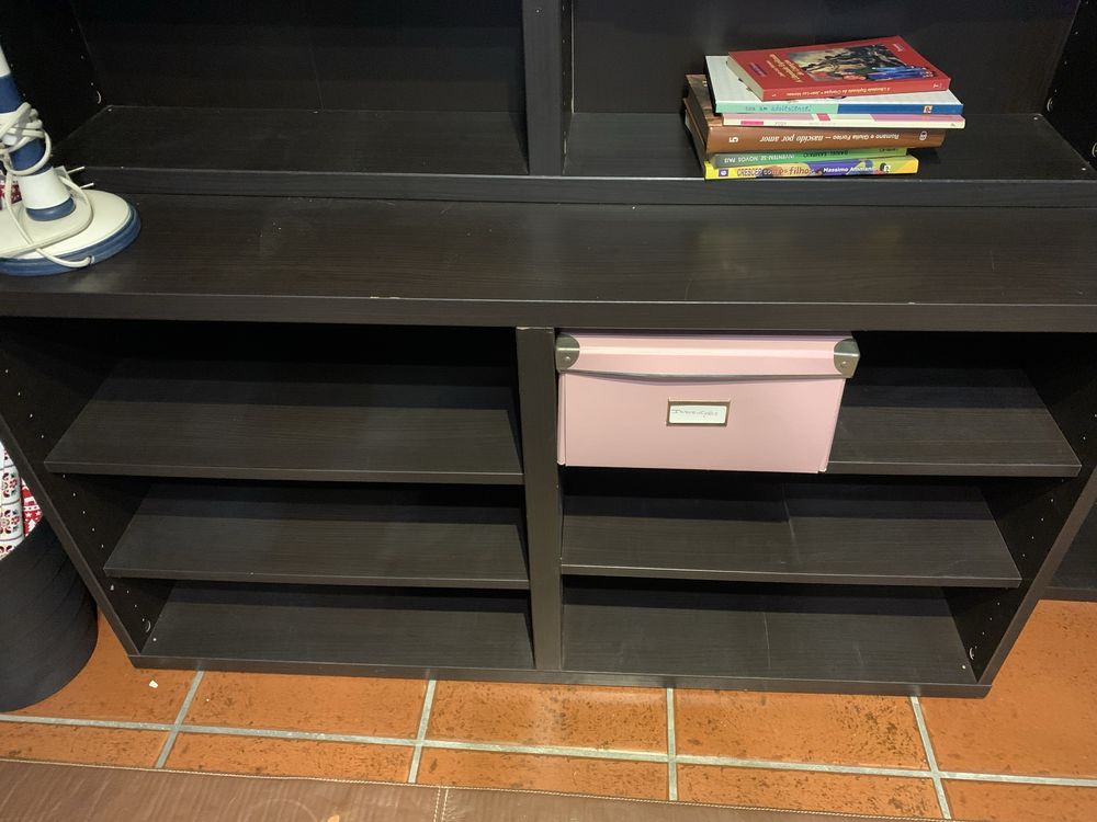 Besta da ikea preto castanho