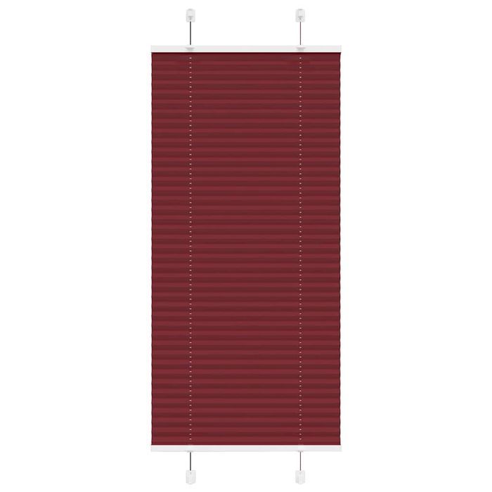 Vidaxl Roleta Plisowana Bordowy Czerwony 65X100 Cm Szerokość Tkaniny