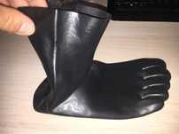 906/ Skarpetki unisex czarne stópki latex latex 0,4 mm stopy rozmiar L
