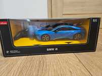Samochodzik zdalnie sterowany BMW I8, 1:18, niebieski, rastar