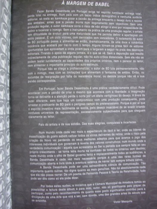 BD- O Síndroma de Babel e Outras Estórias
Vitor Mesquita
