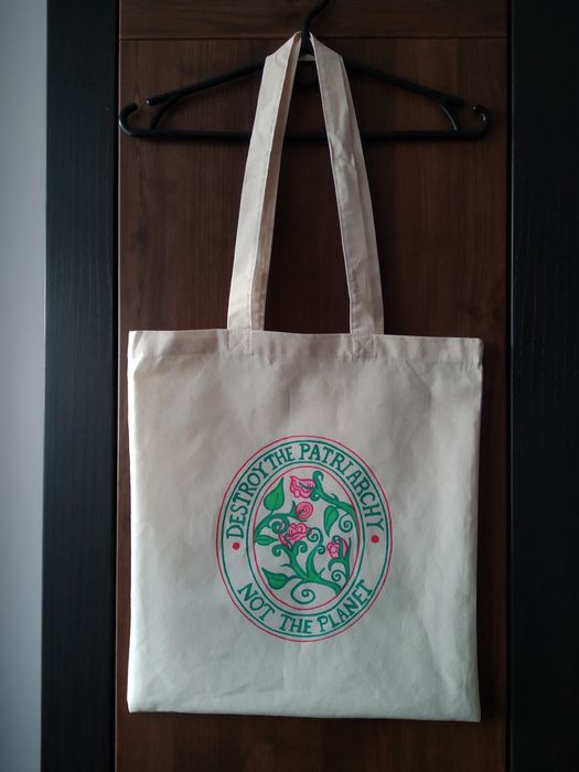 Eko torba ręcznie malowana torba materiałowa na zakupy shopper bag