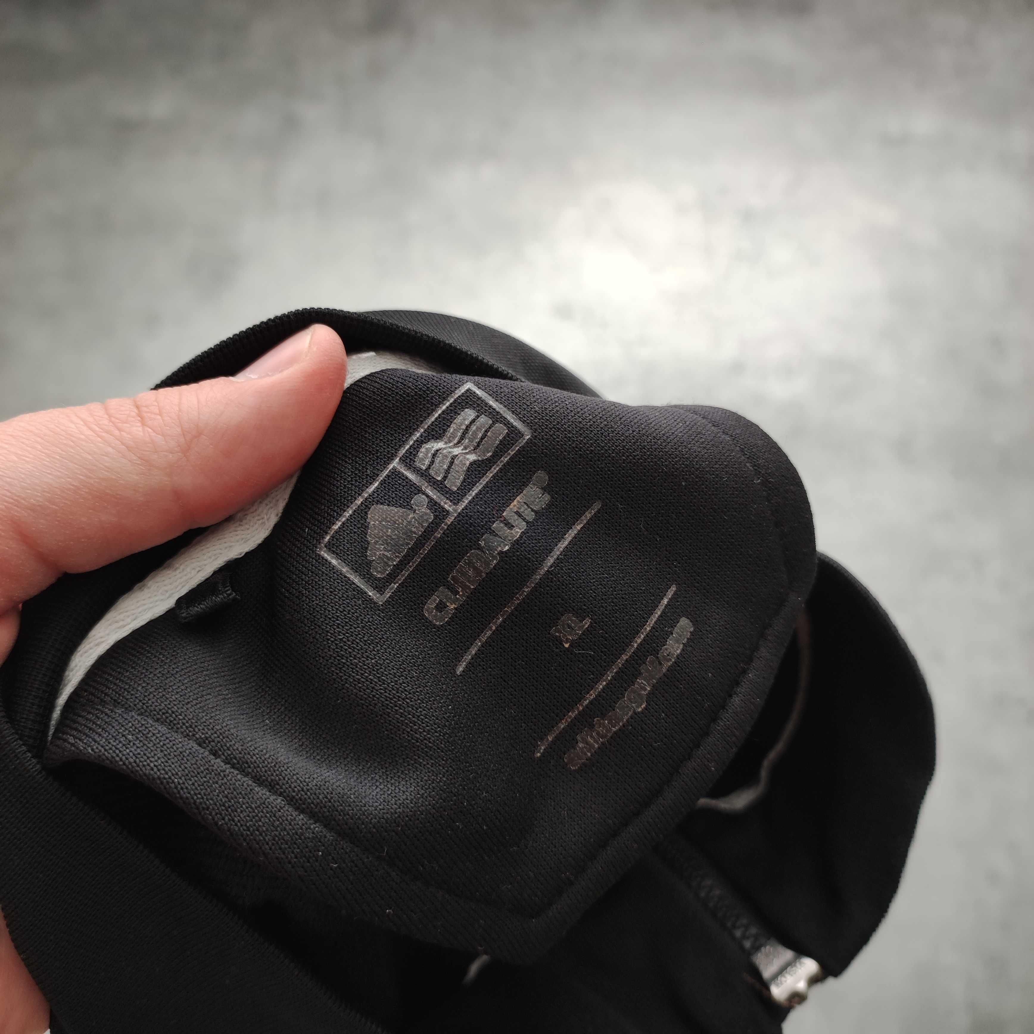 MĘSKA Bluza Sportowa czarna 3 Paski ClimaCool Suwak PREMIUM Gym Active