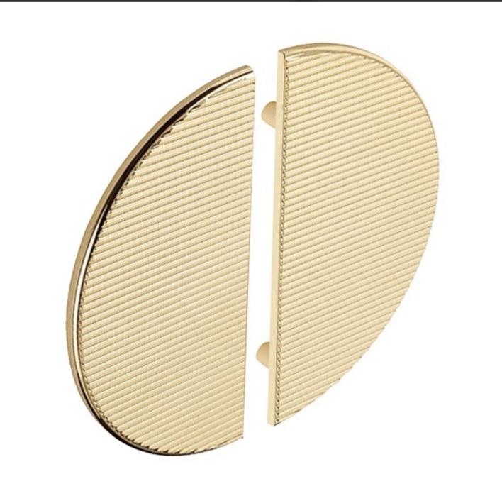 Uchwyt do mebli półksiężyc mosiądz połysk