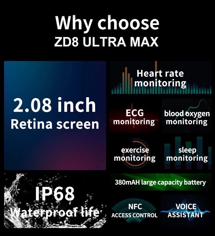 Новые Смарт часы ZD 8 Ultra Max, Смарт годинник Ultra Max