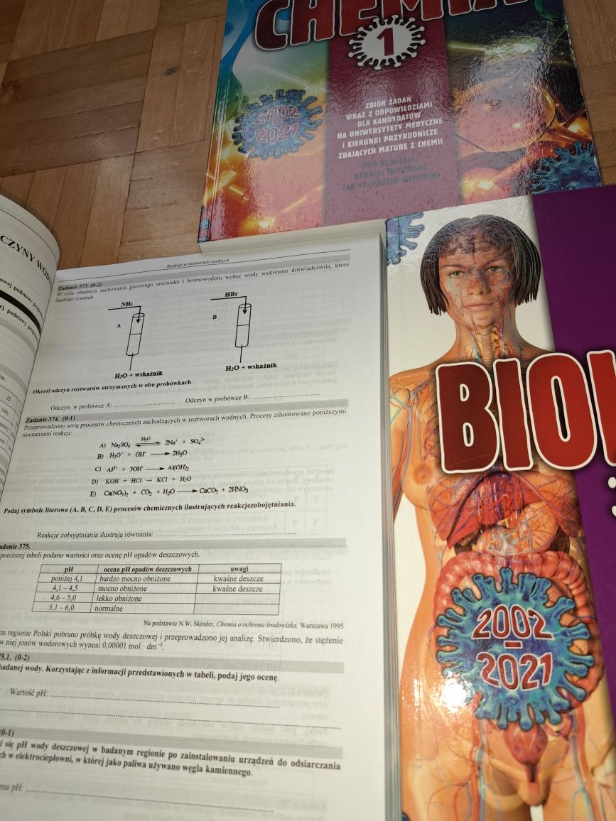 Nowe książki z zadaniami maturalnymi  Witowski biologia chemia