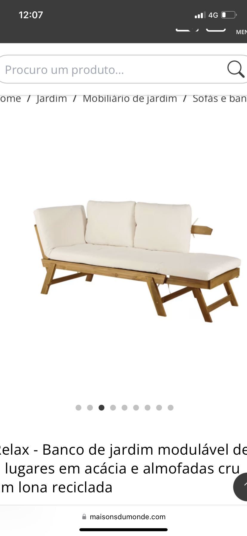 Sofa/espreguiçadeira de jardim