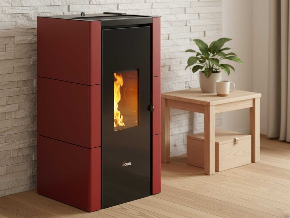 Piec na pellet piecyk kominek powietrzny Cadel Cristal 7kw Powietrzny