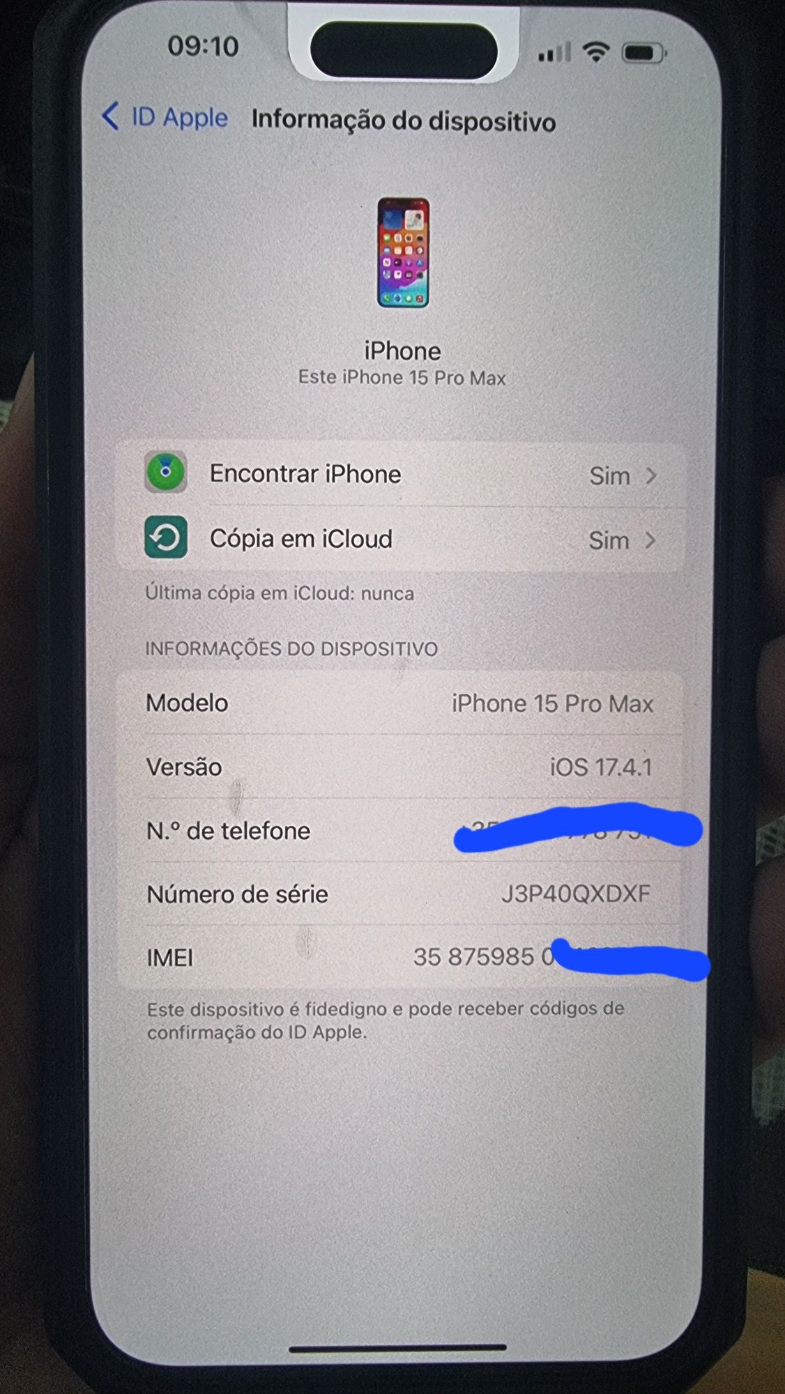 Iphone 15 pro max 1T azul