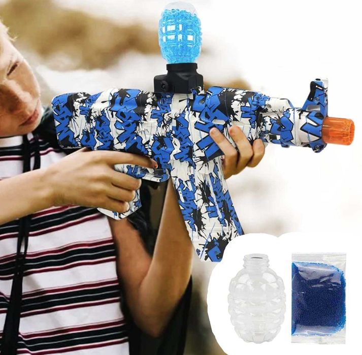 Автомат з орбізними кулями дитячий для гри M41 + 1500 орбіз, синій