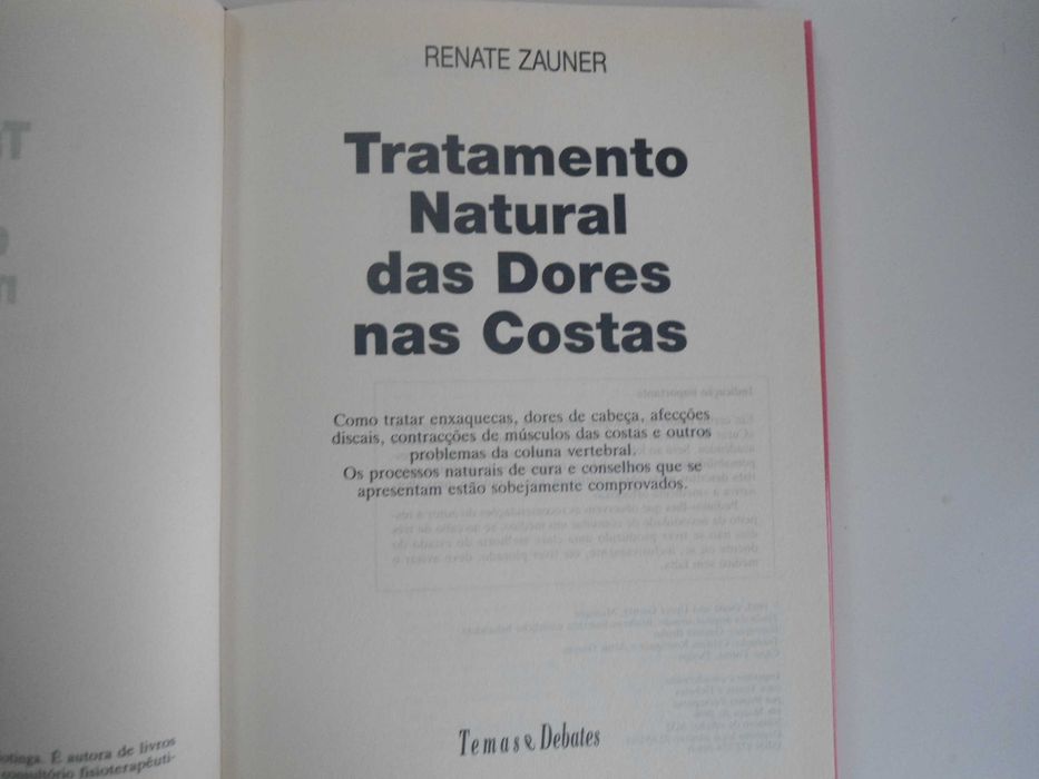 Tratamento Natural das Dores das Costas de Renate Zauner