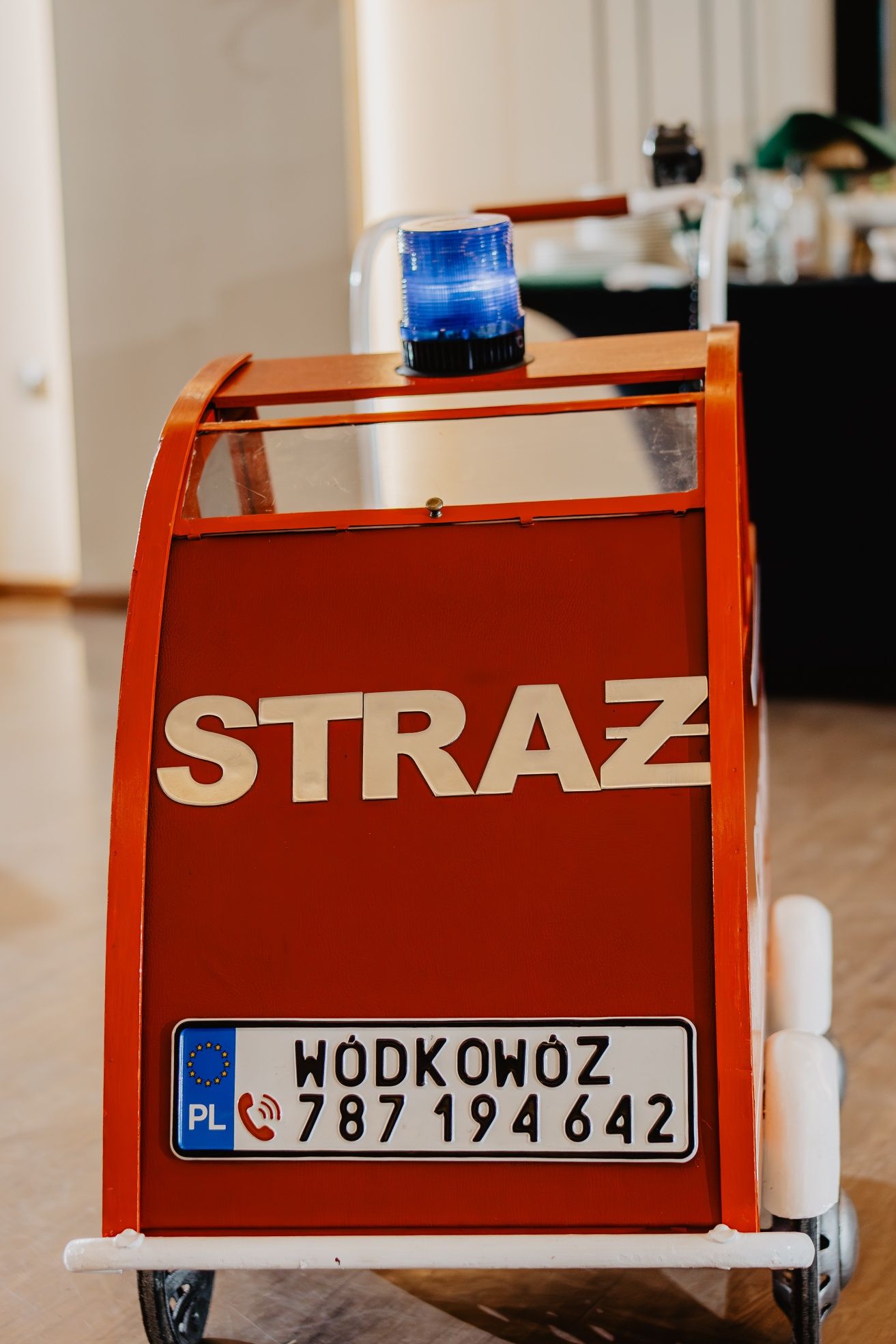 Wódkowóz Straż Pożarna na wesele/imprezy, wózek na alkohol