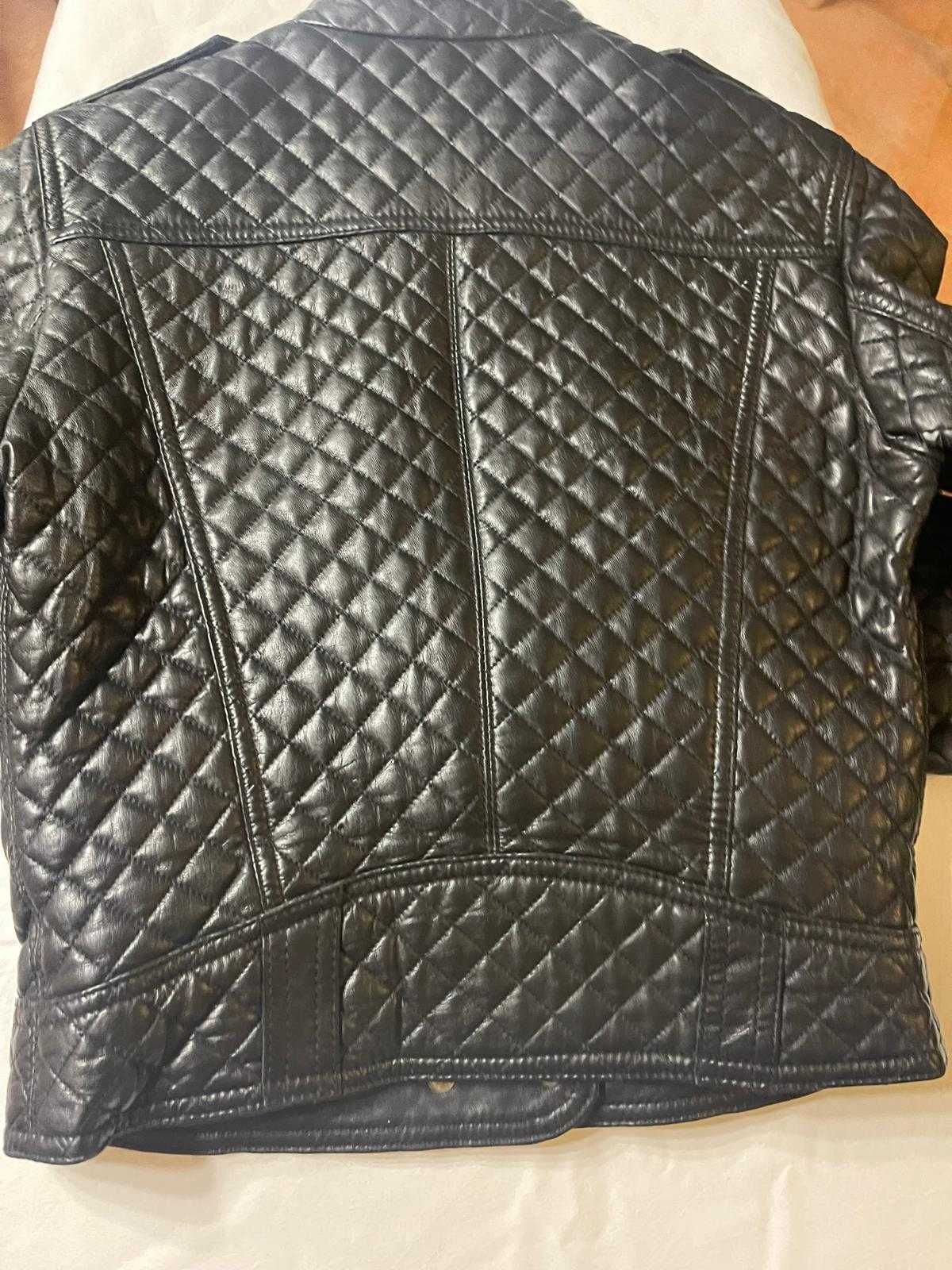 D&G original | Blusão de marca | pele verdadeira | cor preta | Novo