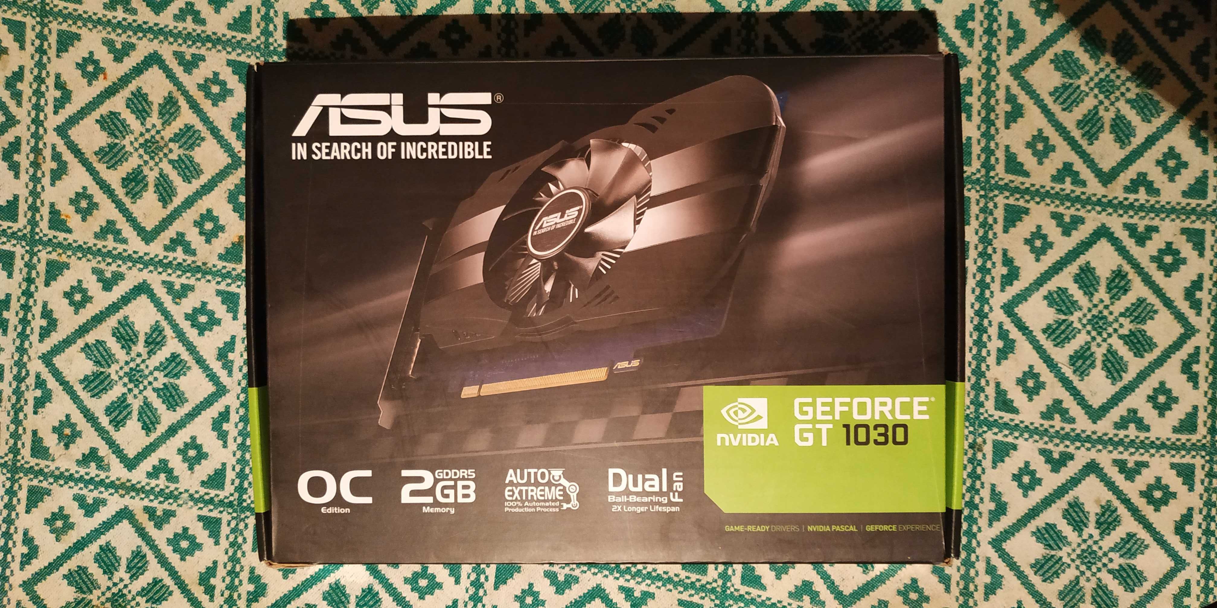 Б/У Видеокарта ASUS NVIDIA GeForce GT1030 2 Gb DDR5 Отличное состоя!