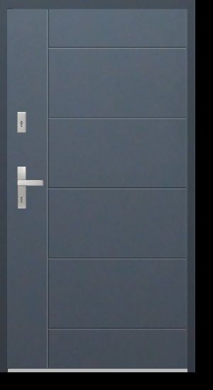 Drzwi zewnętrzne antracytowe Wikęd 90 cm