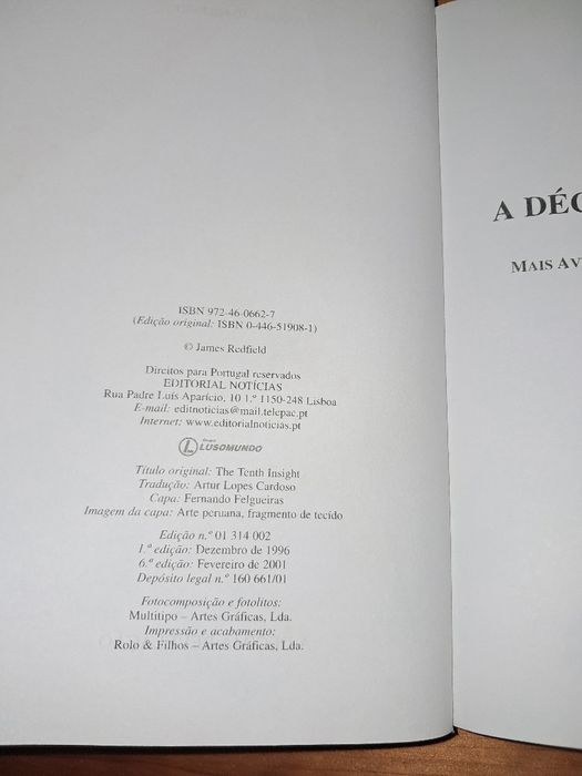 Livro A Décima Revelação