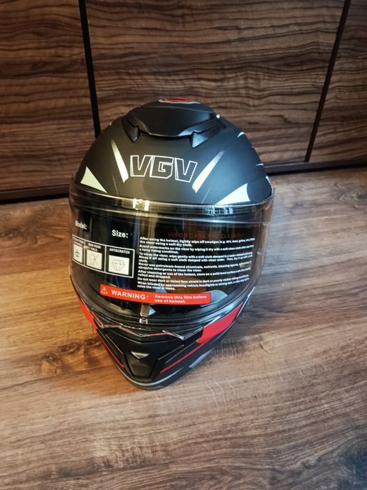 Kask motor blenda szyba  L