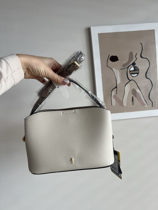 Kremowa torebka Ochnik mala bezowa brazowa