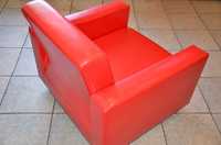 Fotel klasyczny, soczysta czerwień