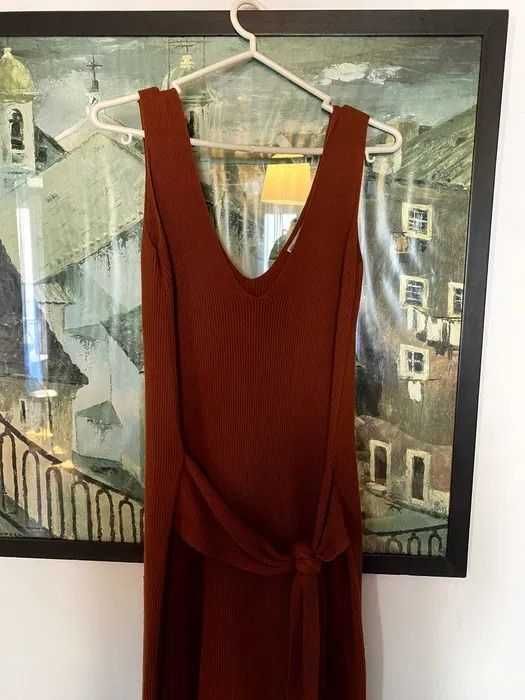 ZARA KNIT dress with a knot