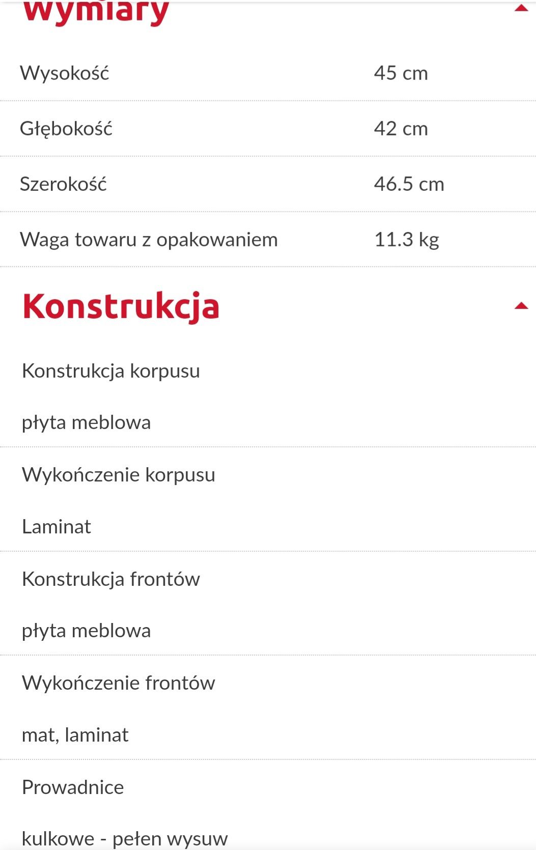 Nowa Szafka nocna Norton