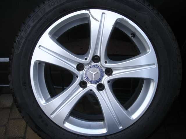Mercedes alu org. i prawie nowe opony wielosezonowe 225/55/17