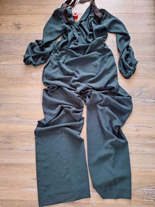 Kombinezon damski z dł.r., spodnie szerokie- kant-wizytowy: Zara,nowy