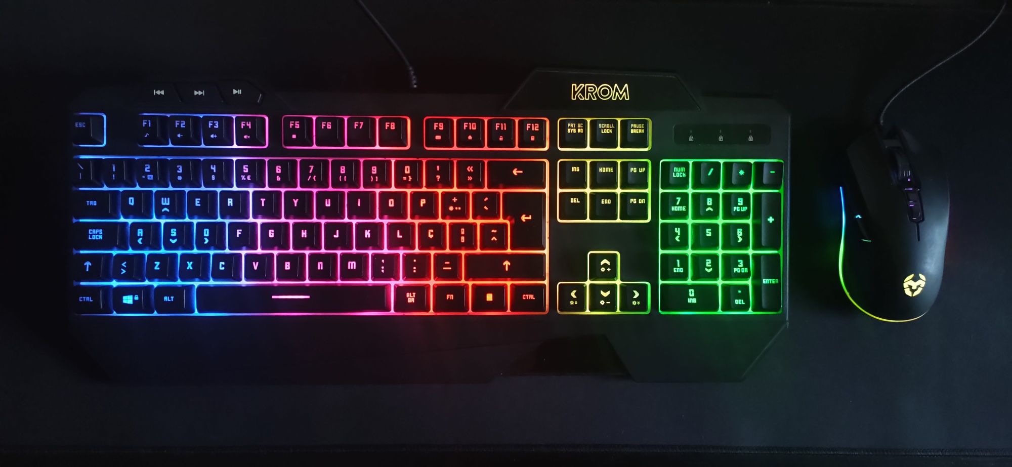 NOX Krom Teclado e Rato Krusher Semi-Mecânico RGB (PT)