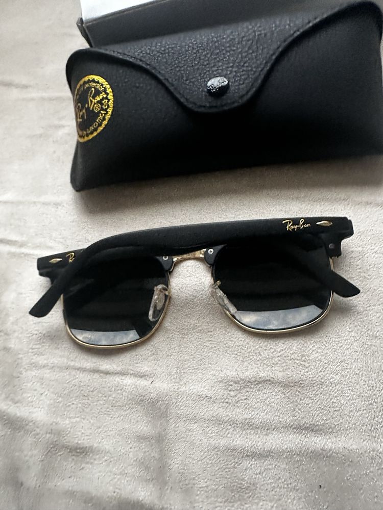 Ray ban clubmaster 3016 czarno zlote rozmiar M 51|21