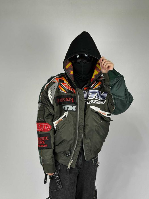 Vetements Green Navy Alpha Industries Bomber бомбер куртка зелена S M