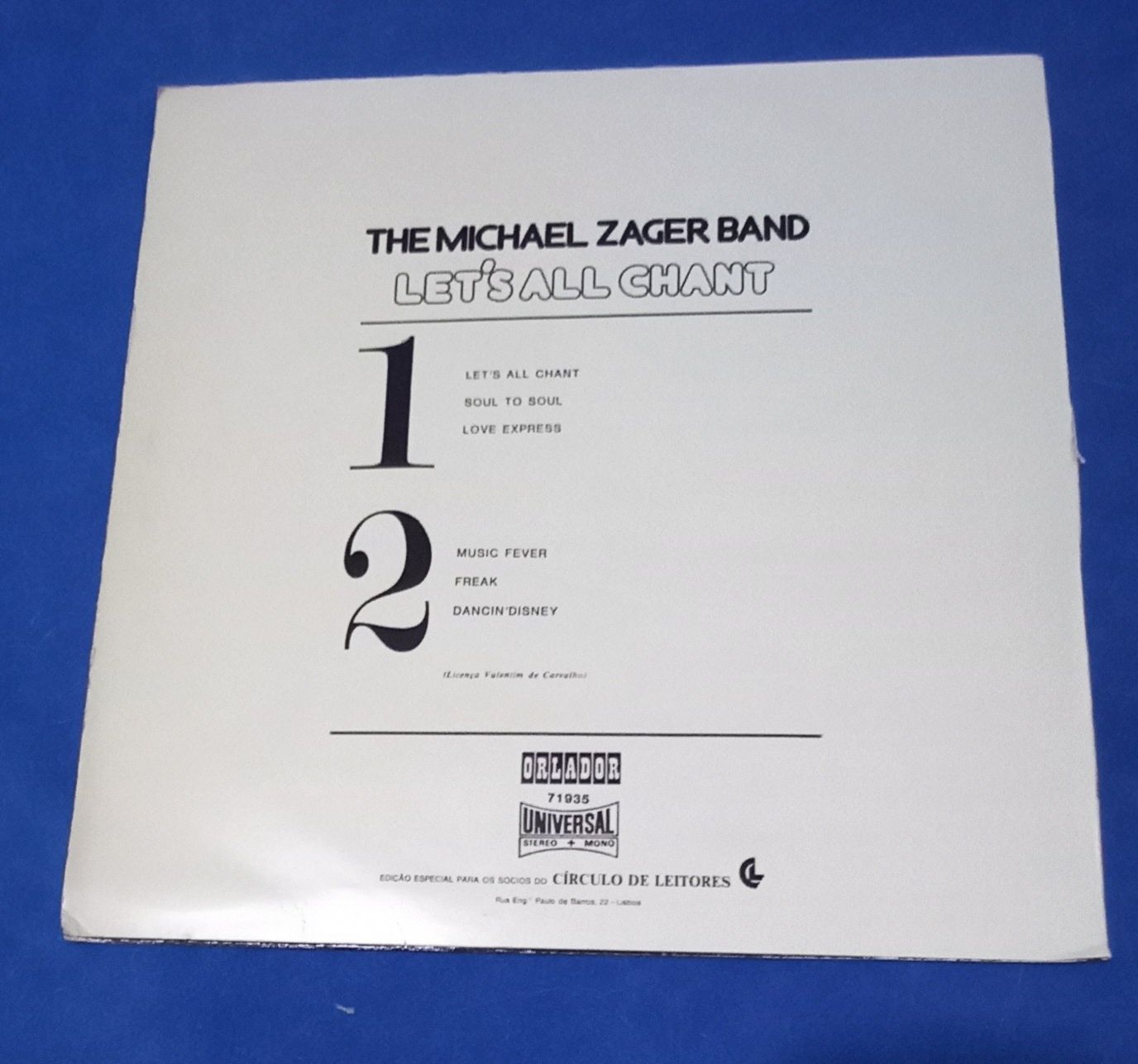 Vinil LP, The Michael Zager Band," Let'sAll Chant"
