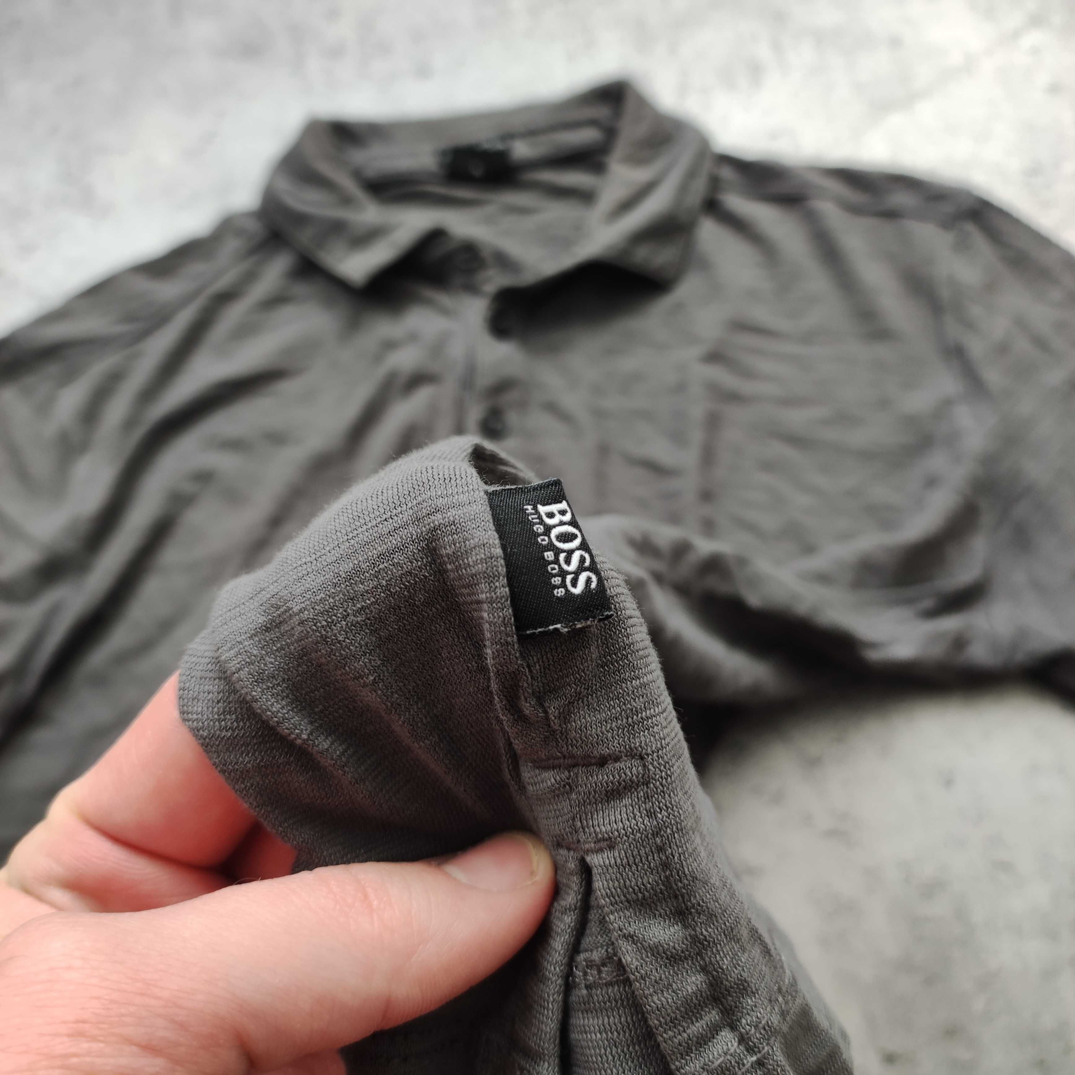 MĘSKA Koszulka PREMIUM Bawełna Hugo Boss Basic Elegancka Kołnierzyk
