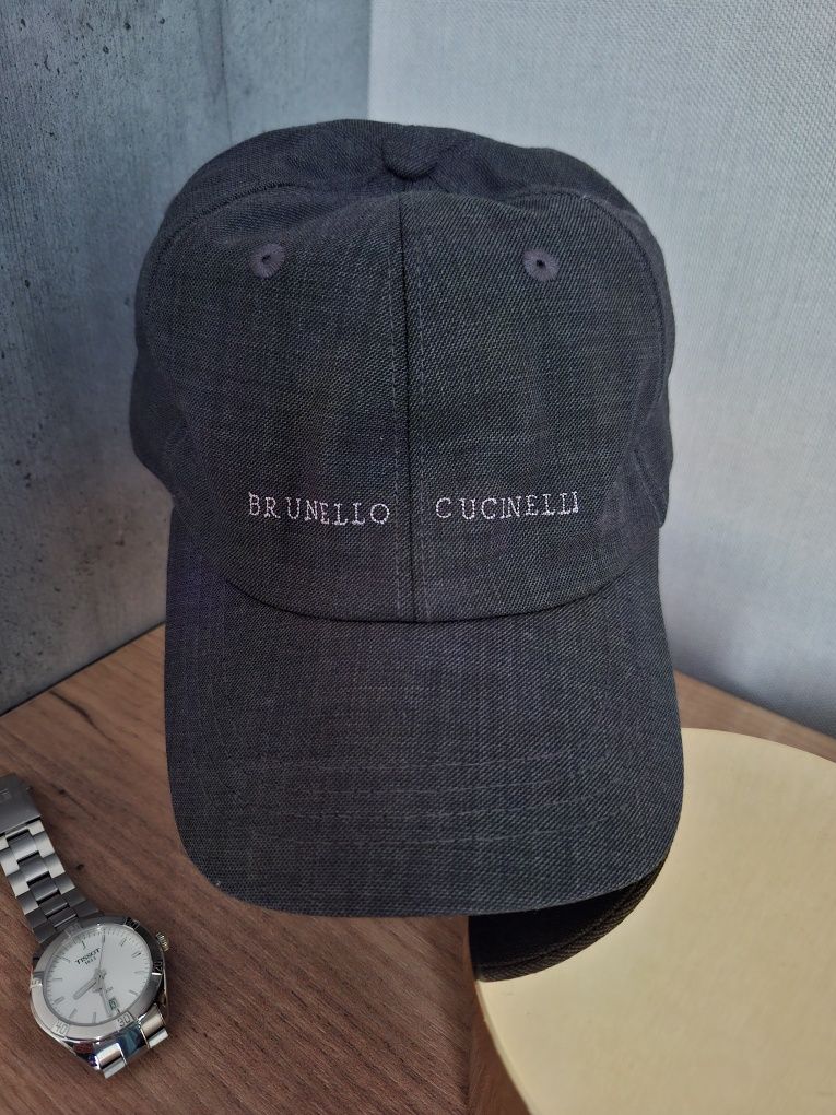 Кепки Brunello Cucinelli бавовна синя, сіра, чорна