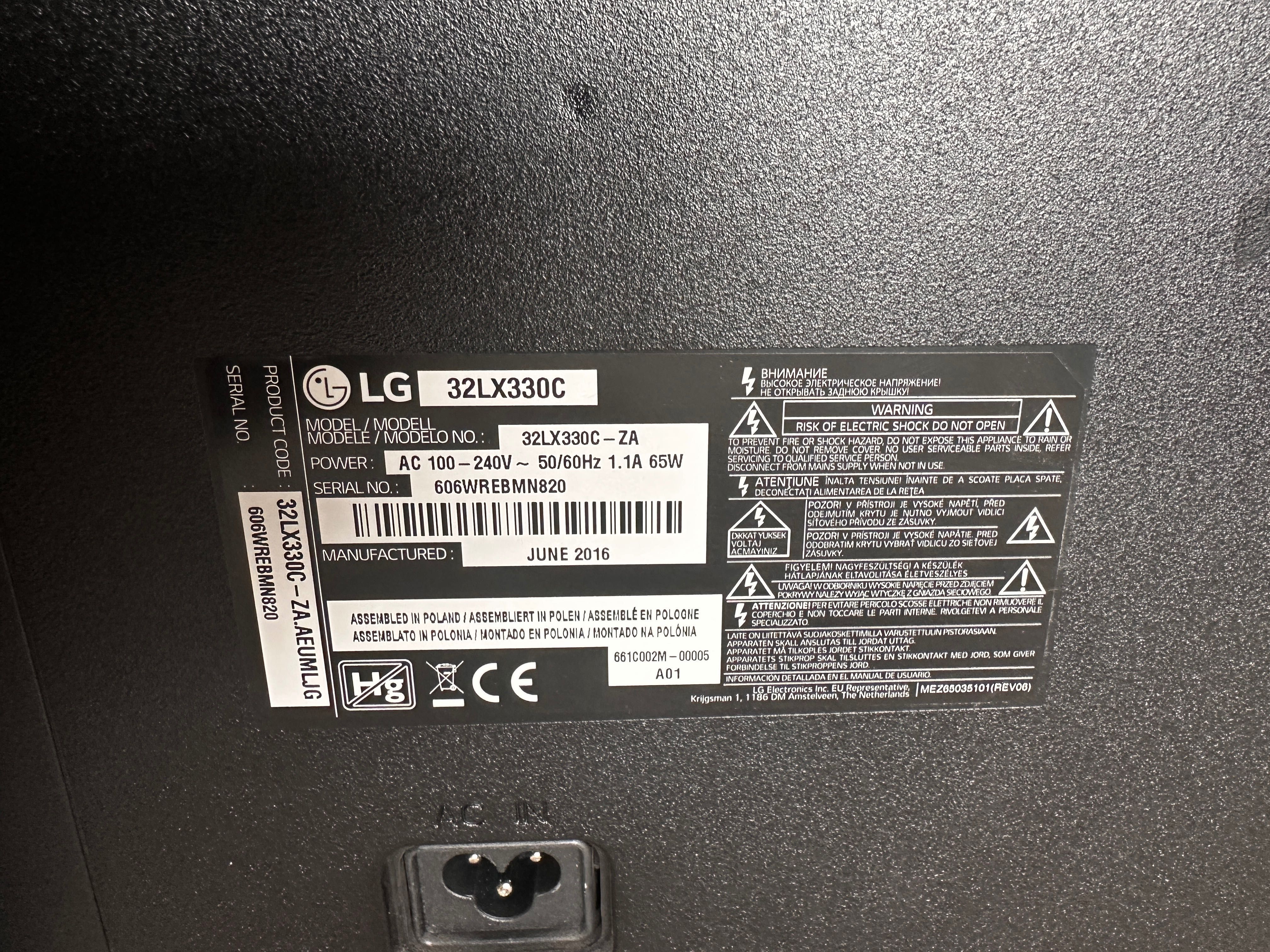 LG 32'' LX330C Direct LED -Uszkodzony