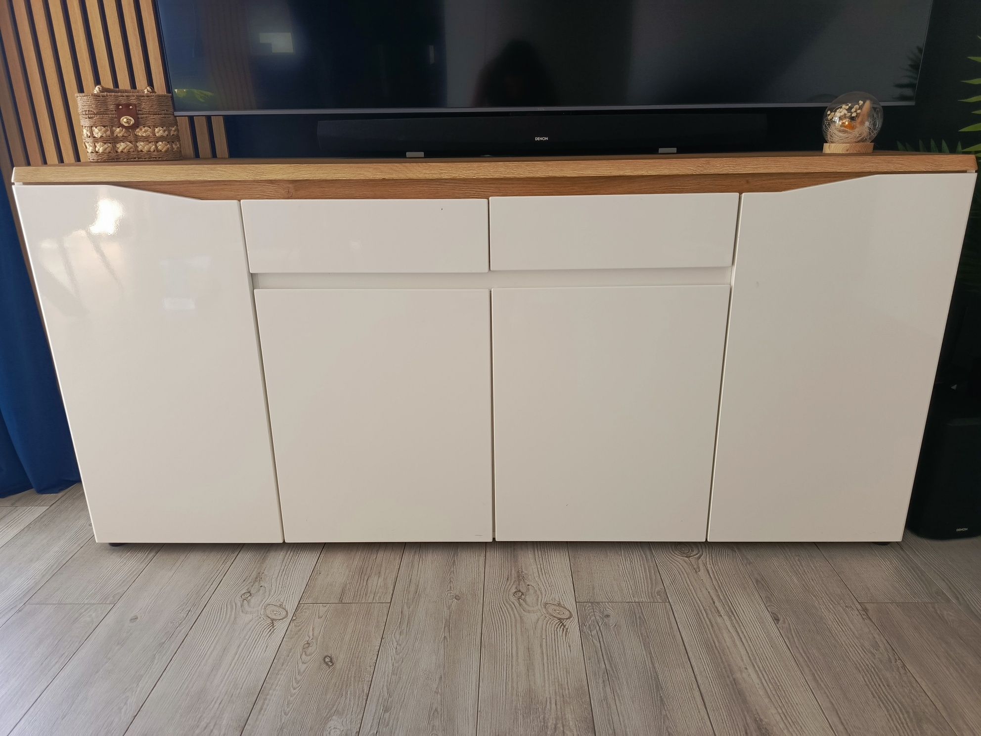 Komoda biała drewno 190